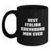 Funny Italian Greyhound Dog Mom Gifts from Friends to Family - Best Mom Ever Quote on Black Coffee Mug for Graduation - Main