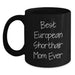 European Shorthair Cat Mom Mug Gifts from Friends and Family for Birthday, Funny Quote 'Best European Shorthair Mom Ever', Black Coffee Mug, Microwave and Dishwasher Safe - Main