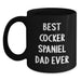Funny Cocker Spaniel Dog Gifts for Men, Gifts from Dad, Black Coffee Mug Best Cocker Spaniel Dad Ever - Main