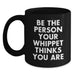 Whippet Dog Lover Gifts from Friends for Whippet Dog Enthusiasts Black Coffee Mug - Funny Quote - Main