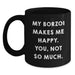 Borzoi Dog Lover's Funny Birthday Unique Gift - Black Coffee Mug with 'My Borzoi Makes Me Happy. You, Not So Much.' Quote - Gifts from Friends to Men, Women, Coworkers, Family - Main