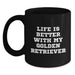 Funny Golden Retriever Dog Gifts, Birthday Unique Mugs, Life Is Better With My Golden Retriever, Black Coffee Mug, Gifts from Family - Main