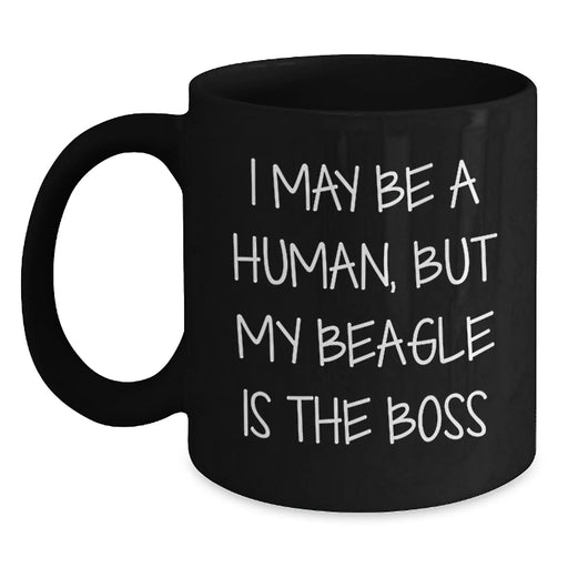 Beagle Dog Lover Gifts from Men to Friends, Funny Black Coffee Mug for Birthday Unique Gifts - Main