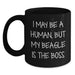 Beagle Dog Lover Gifts from Men to Friends, Funny Black Coffee Mug for Birthday Unique Gifts - Main