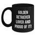 Golden Retriever Dog Lover Gifts from Men Women Friends - Funny Quote Birthday Unique Gifts for Golden Retriever Dog Owners Black Coffee Mug - Main