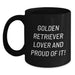 Golden Retriever Lover Gift from Friends, Unique Birthday Unique Gifts for Golden Retriever Dog, Funny Quote - Black Coffee Mug for Her/Him - Main