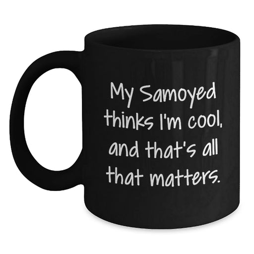 Funny Samoyed Dog Gifts for Men Women Friends on Valentine's Black Coffee Mugs from Family - Main