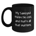 Funny Samoyed Dog Gifts for Men Women Friends on Valentine's Black Coffee Mugs from Family - Main