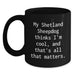 Funny Shetland Sheepdog Gifts for Men, Unique Valentine's Unique Gifts from Dad to Son, Black Coffee Mug - Main