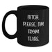 Funny Texas Coffee Mugs for Friends Gifts from Men, Unique Birthday Unique Gifts for Women, Black Mug with B-tch Please I'm from Texas Quote, Microwave and Dishwasher Safe - Main