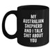 Australian Shepherd Dog Funny Quote Black Coffee Mug Gifts for Men Women Friends Family Christmas - Main