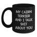 Funny Cairn Terrier Dog Lover Gifts from Friends for Men Women - Black Coffee Mug My Cairn Terrier And I Talk Shit About You Christmas Unique Gifts - Main