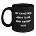 Funny Samoyed Dog Gifts Christmas Unique Gifts from Men for Samoyed Dog Lovers Black Coffee Mug - Main