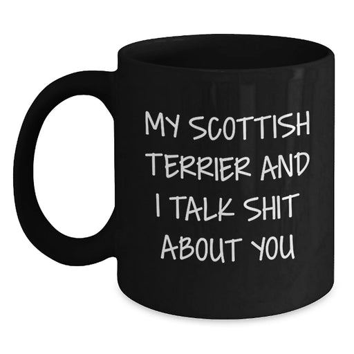Funny Scottish Terrier Dog Mugs, Gifts from Friends to Scottish Terrier Dog Lover, Black Coffee Mug, Perfect for Christmas - Main