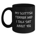Funny Scottish Terrier Dog Mugs, Gifts from Friends to Scottish Terrier Dog Lover, Black Coffee Mug, Perfect for Christmas - Main