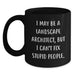 Funny Landscape Architect Gifts from Friends - I May Be A Landscape Architect, But I Can't Fix Stupid People. Black Coffee Mug for Men Women Coworkers Family - Main