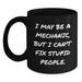 Funny Mechanic Gifts for Christmas - Mechanic Black Coffee Mug, 11oz/15oz, Microwave and Dishwasher Safe - Gifts from Men to Mechanic Friends - Main