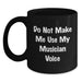 Funny Musician Gifts for Men, Women, Friends, Coworkers, Family - Black Coffee Mug, 11oz or 15oz, Microwave and Dishwasher Safe, Graduation Unique Gifts from Family, Friends, or Coworkers - Main