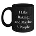 Baking Enthusiast Gift from Friends for Women Unique Black Coffee Mug - Main