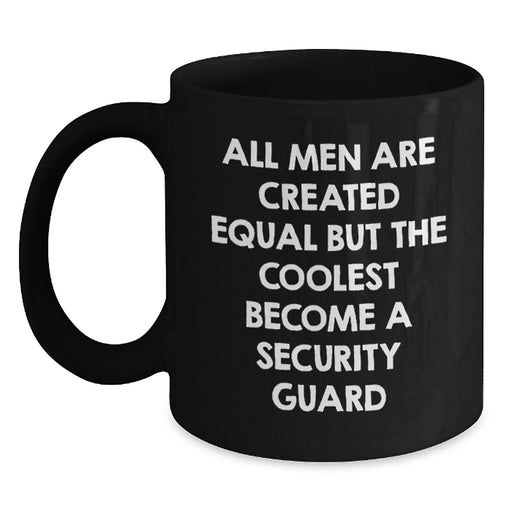 Funny Security Guard Gifts for Men from Family, Unique Black Coffee Mugs for Security Guard Enthusiasts at Christmas - Main