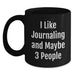 Funny Journaling Mugs for Journaling Enthusiasts, Unique Christmas Unique Gifts from Friends for Women and Men, Black Coffee Mug, 11oz, 15oz - Main