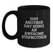 Funny Stepmother Gifts from Family for Stepmother, Unique Black Coffee Mug, Christmas Unique Gifts - Main