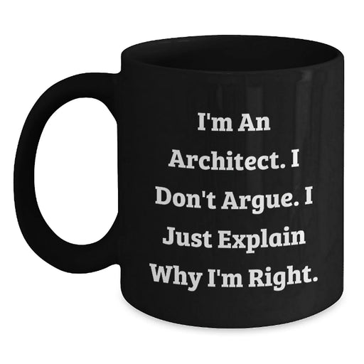 Funny Architect Black Coffee Mug Gifts from Friends, Coworkers, Family for Men, Women - Main