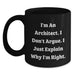 Funny Architect Black Coffee Mug Gifts from Friends, Coworkers, Family for Men, Women - Main
