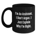 Funny Assistant Gifts from Men to Men, Black Coffee Mug for Christmas Unique Presents - Main