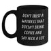 Funny Waitress Gifts from Friends Christmas Unique Ideas for Women Black Coffee Mug Don't Trust A Waitress That Doesn't Drink Coffee And Say F--k A Lot - Main