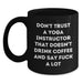 Funny Yoga Instructor Gifts for Christmas - Black Coffee Mug with Don't Trust A Yoga Instructor That Doesn't Drink Coffee And Say 'F--k A Lot' - Main