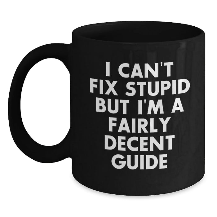 Funny Guide Gifts from Men for Guide Lovers on Mother's Day Black Coffee Mug - Main