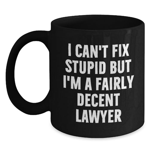 Funny Lawyer Black Coffee Mug Gifts from Friends for Birthday Unique Lawyer - Main