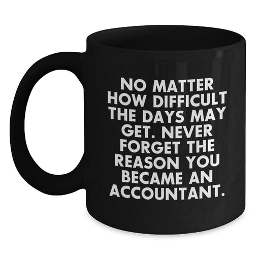 Funny Accountant Gifts from Friends for Christmas - Never Forget the Reason You Became an Accountant Black Coffee Mug - Main