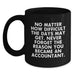 Funny Accountant Gifts from Friends for Christmas - Never Forget the Reason You Became an Accountant Black Coffee Mug - Main