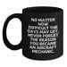 Inspiring Gifts for Aircraft Mechanic Men, Funny Black Coffee Mug, Valentine's Unique Gifts, Gifts from Friends, Gifts for Aircraft Mechanic Enthusiasts - Main
