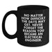 Funny Electrical Engineer Black Coffee Mug, Inspirational Quote for the Man Who Became One, Valentine's Unique Gifts from Friends to Electrical Engineer - Main