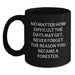 Funny Inspirational Gifts from Men for Forester Christmas Unique Black Coffee Mug - Main