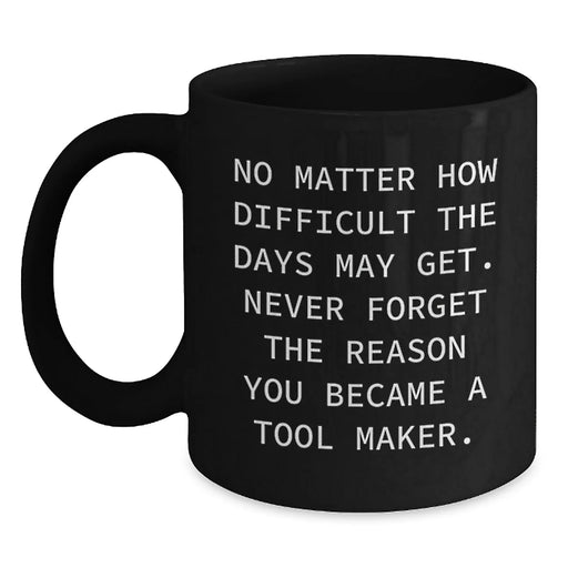 Funny Inspirational Tool Maker Black Coffee Mug Gifts from Men to Tool Makers on Christmas - Main