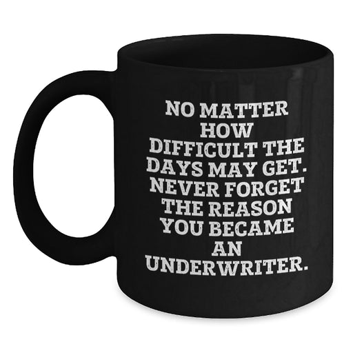 Funny Underwriter Gifts, Birthday Unique Mugs, Black Coffee Mug, Inspirational Quote Gifts from Friends, Gifts for Underwriter - Main