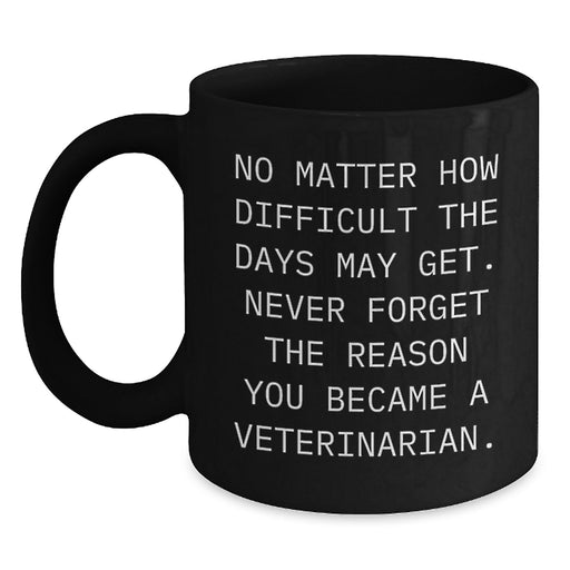 Funny Veterinarian Gifts for Men, Women, and Friends - Veterinary Motivational Quote Black Coffee Mug, Birthday Unique Gifts from Family, Coworkers, or Friends - Main