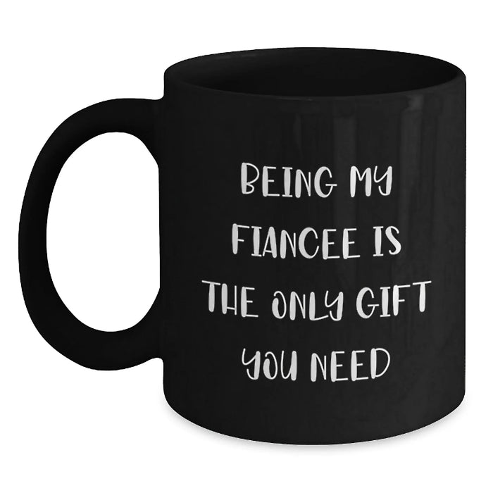 Funny Black Coffee Mugs for Fiancee, Gifts from Men, Unique Valentine's Unique Gifts for Women - Main