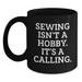 Funny Sewing Quotes Black Coffee Mug Gifts from Friends for Sewing Enthusiasts, Black Coffee Lover, Christmas Unique Gifts - Main