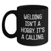 Funny Welding Gifts from Friends and Family, Black Coffee Mug for Welding Enthusiasts and Hobbyists on Birthday, Inspirational Quote - Main