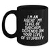 Funny Agent Quotes Black Coffee Mug Gifts from Friends for Agent Men Women - Main