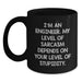 Funny Engineer Gifts for Men, Unique Black Coffee Mug with Sarcasm Quote, Graduation Unique Gifts from Family to Engineer - Main
