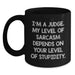 Funny Judge Gifts from Friends - I'm A Judge Black Coffee Mug for Men on Father's Day - Main