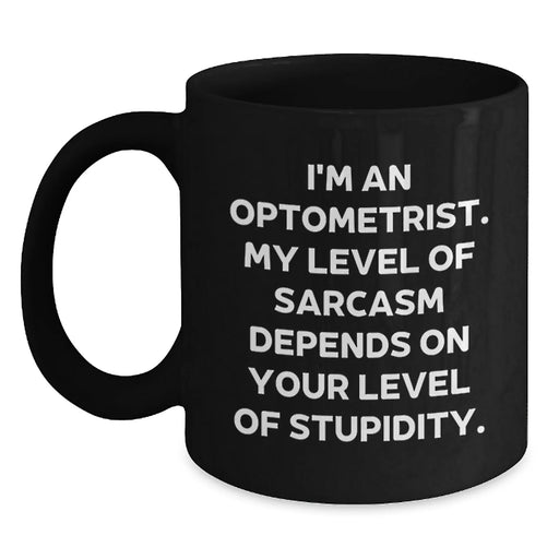 Funny Optometrist Gifts from Men for Sweetheart - Black Coffee Mug for Valentine's Unique - Main