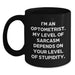 Funny Optometrist Gifts from Men for Sweetheart - Black Coffee Mug for Valentine's Unique - Main