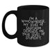 Funny Woodworker Gifts from Men to Friends or Family - Black Coffee Mug I'm A Woodworker My Level Of Sarcasm Depends On Your Level Of Stupidity Christmas Unique - Main